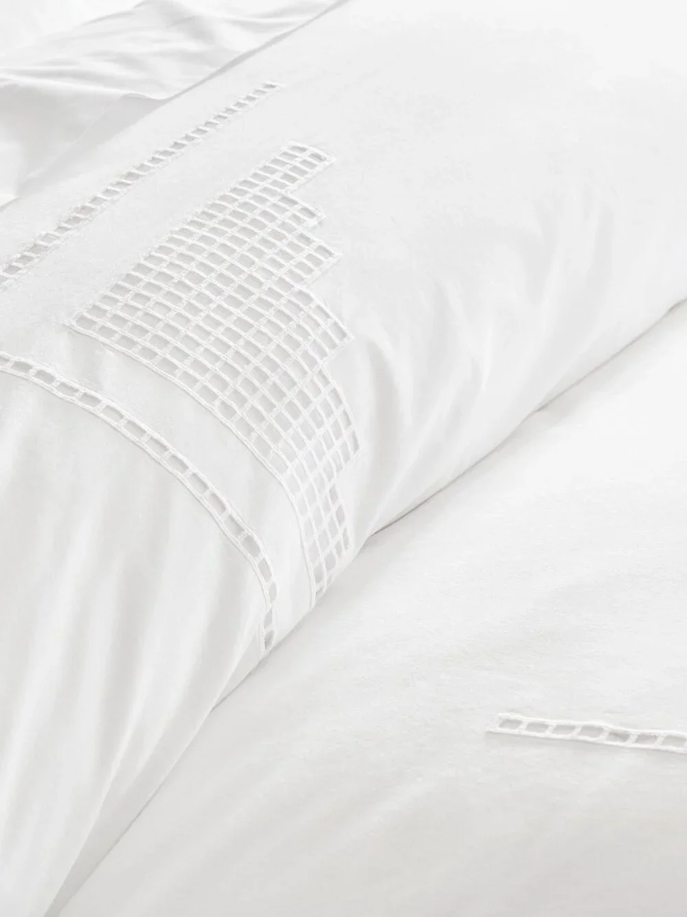 Pottery Barn Eyelet Duvet Cover Cotton Percale White Full Queen Size Bedding NWT